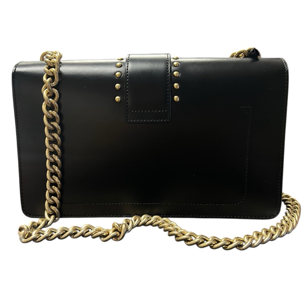 PINKO LOVE BIRDS BUCKLE BAG TRACOLLA LIMITED EDITION LEATHER MOTIVATIONAL PINS - Picture 6 of 11